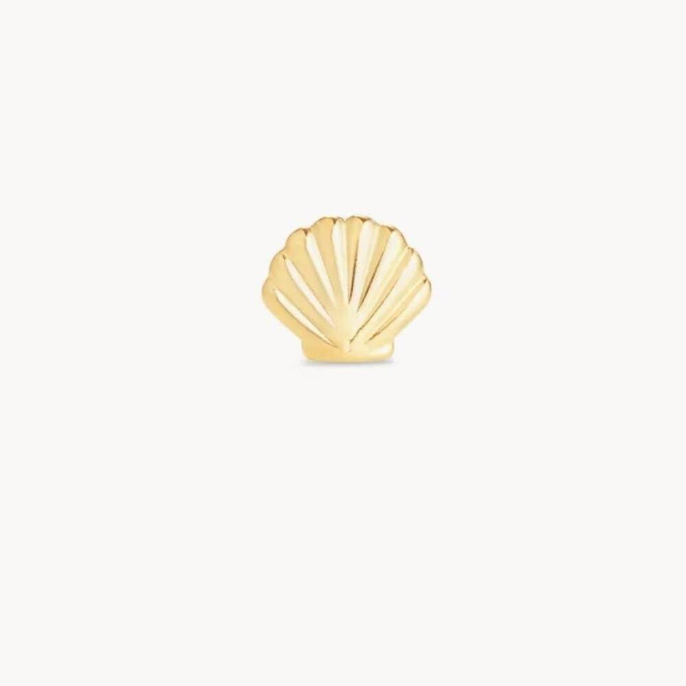 Kendra Scott shell stud earring in 18k Yellow Gold Vermeil